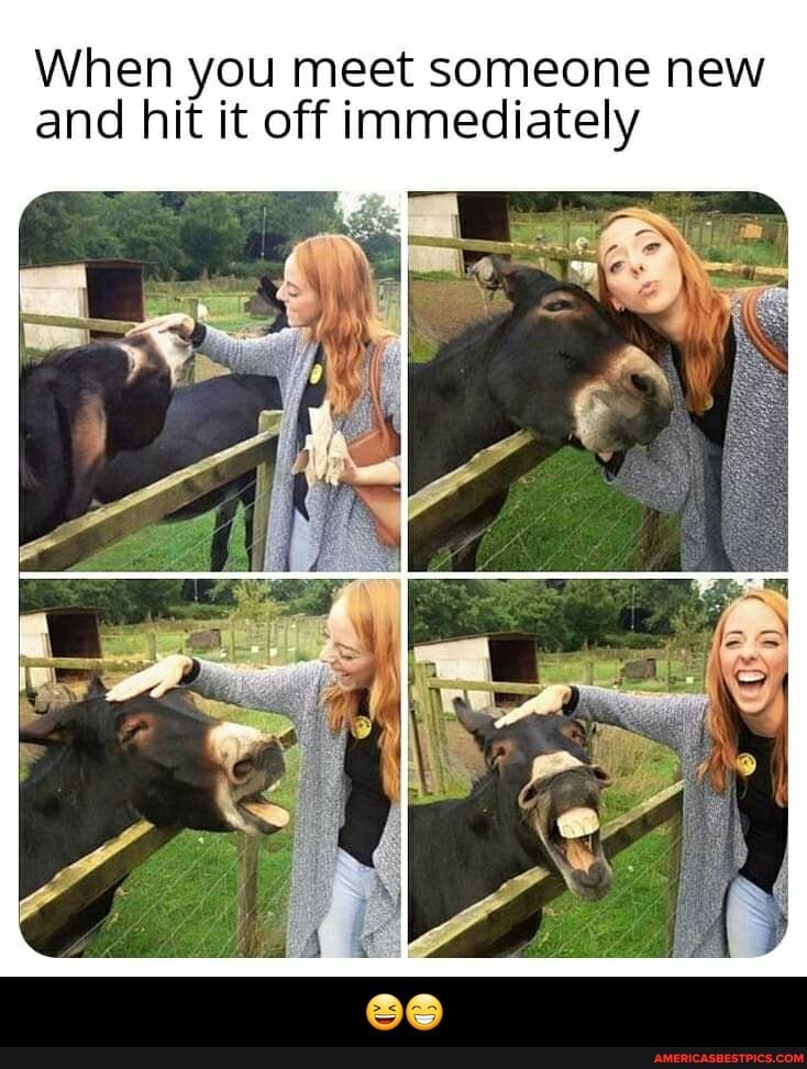 When you meet someone new and hit it off immediately - 😆😁