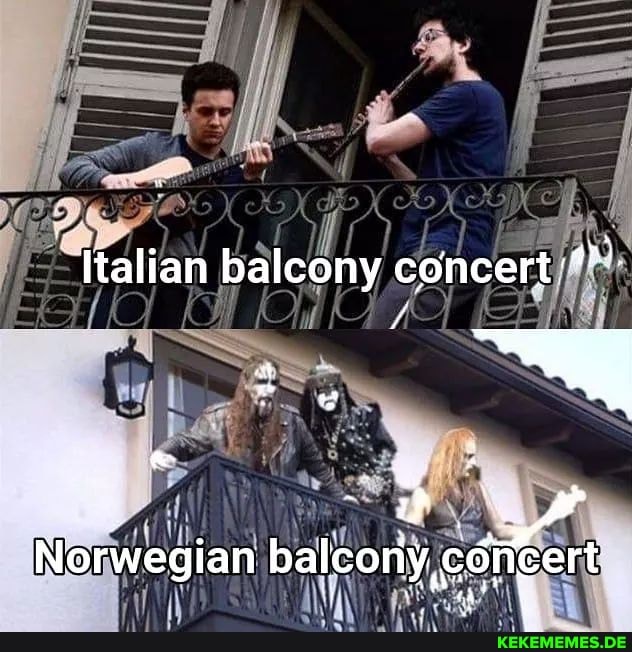 Italian balcony concert
Norwegian balcony. cert