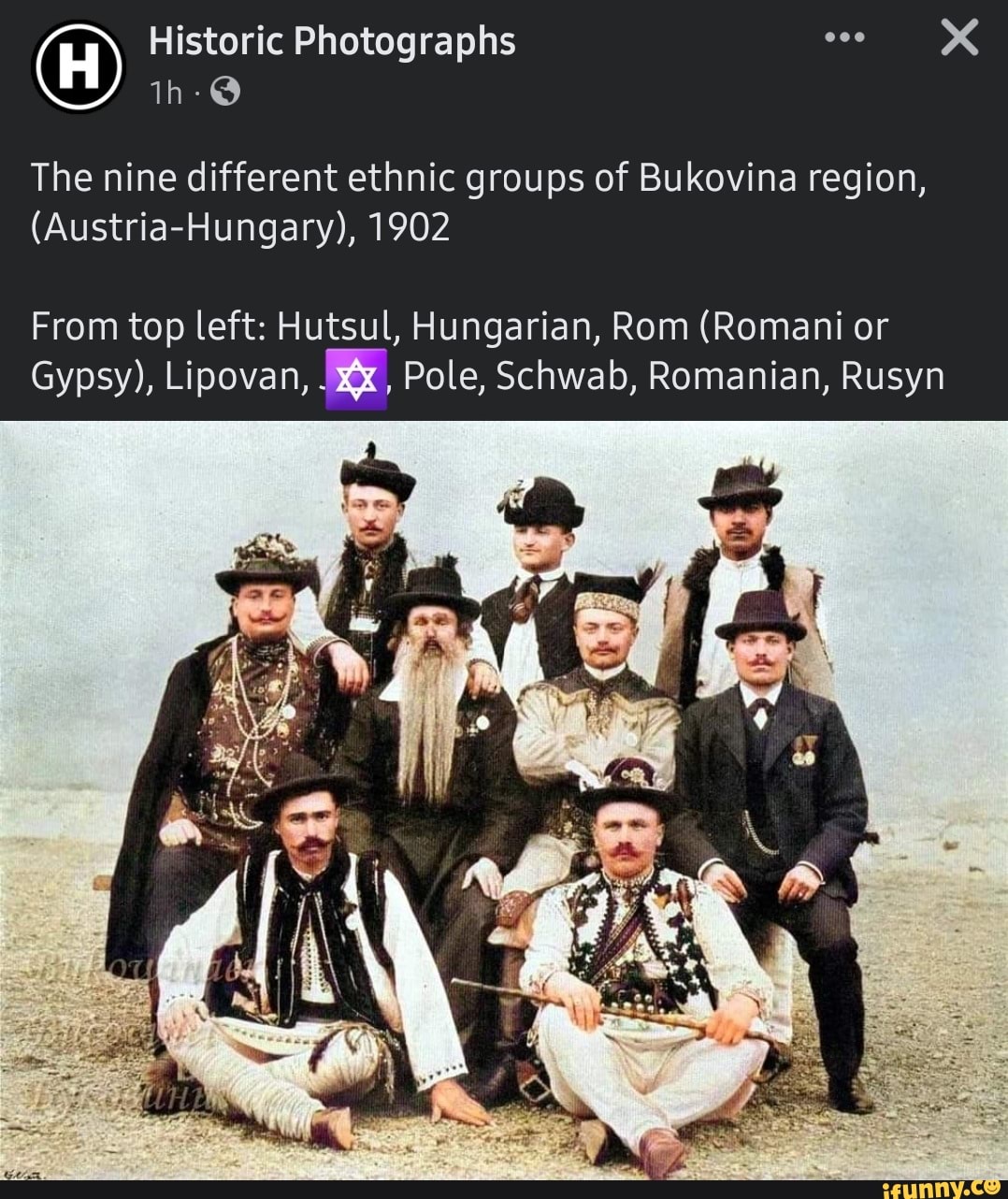 Historic Photographs XK The nine different ethnic groups of Bukovina