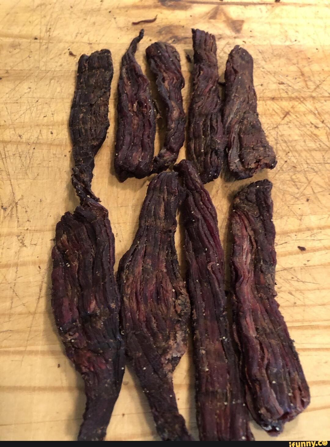 Got a new smoker so i made some jerky. Marinated overnight with