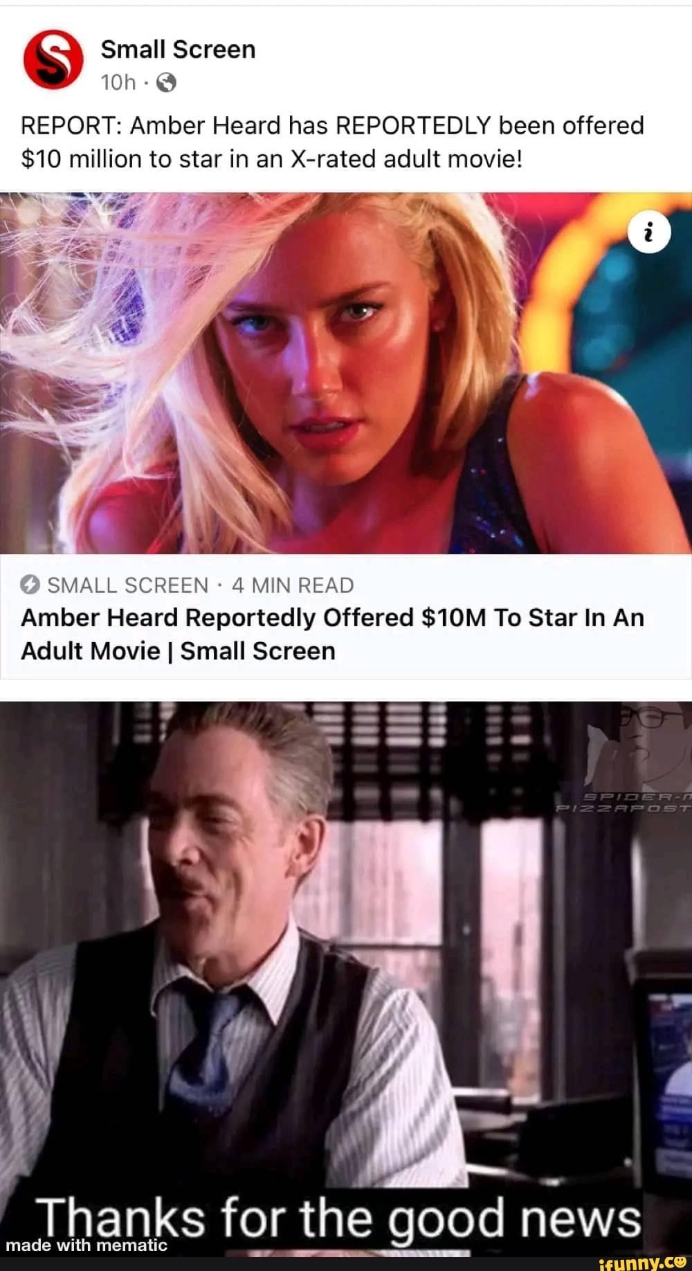 Small Screen REPORT: Amber Heard has REPORTEDLY been offered $10 million to  star in an X-