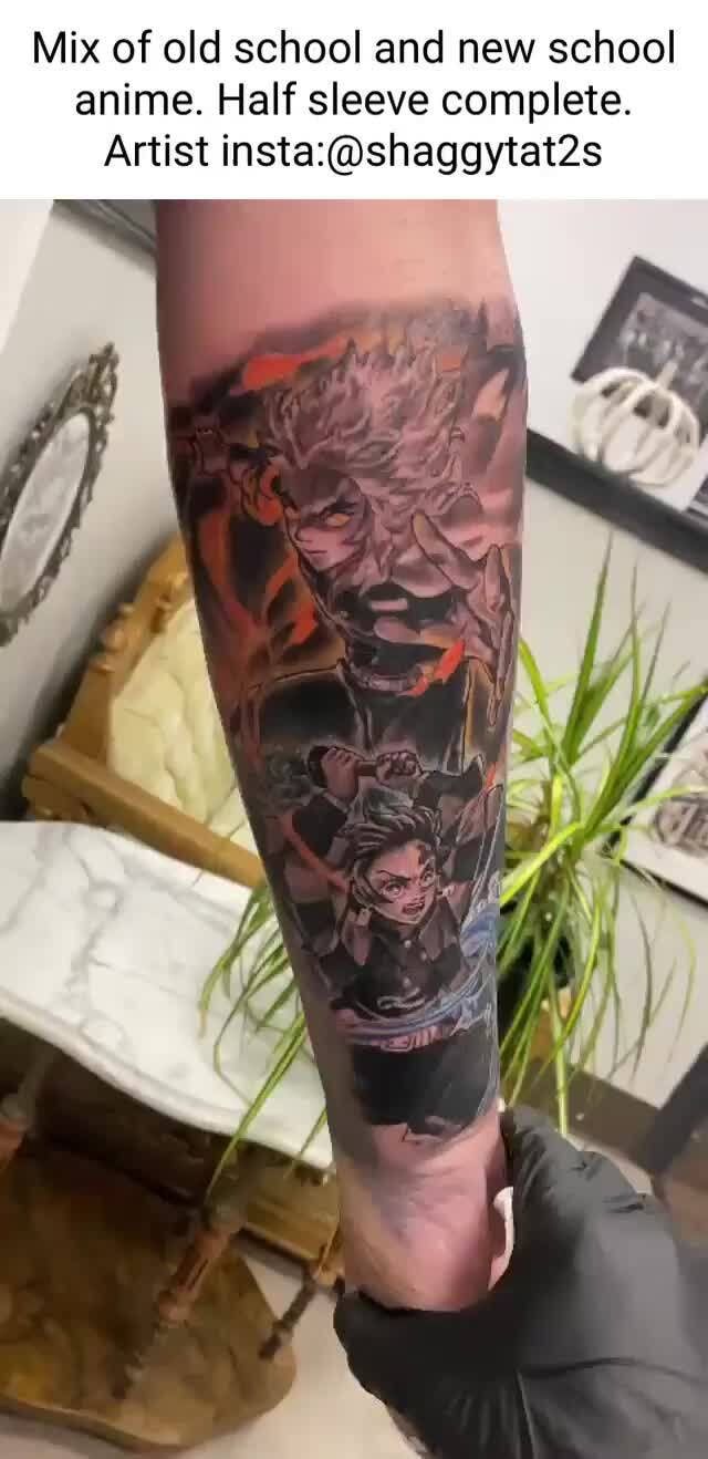Top more than 73 multiple anime tattoo sleeve super hot -  awesomeenglish.edu.vn