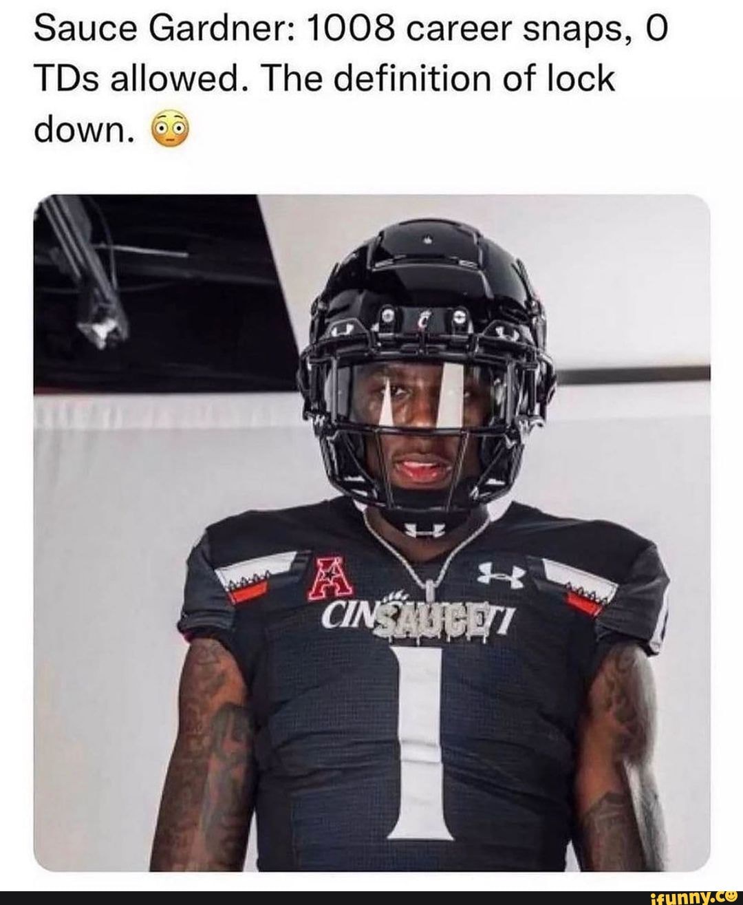 Sauce Gardner 1008 career snaps, O TDs allowed. The definition of lock