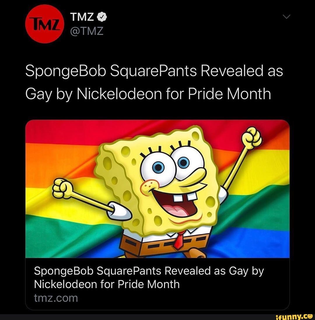 Spongebob Squarepants Revealed As Gay By Nickelodeon For Pride Month Spongebob Squarepants