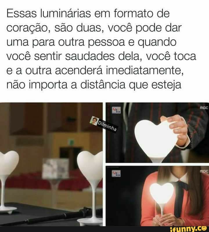 Essas luminárias em formato de coração, são duas, você pode dar uma para outra pessoa e quando você sentir saudades dela, você toca e a outra acenderá imediatamente, não importa a distância que esteja