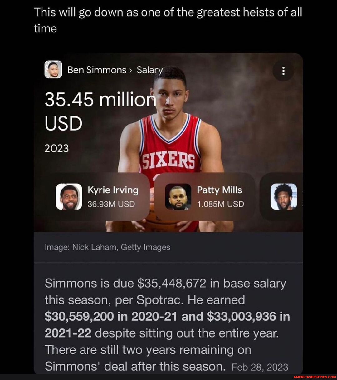 I really thought he was going to be a star coming out of lsu. - This will  go down as one of the greatest heists of all time Ben Simmons > Sal