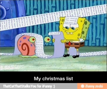 My christmas list