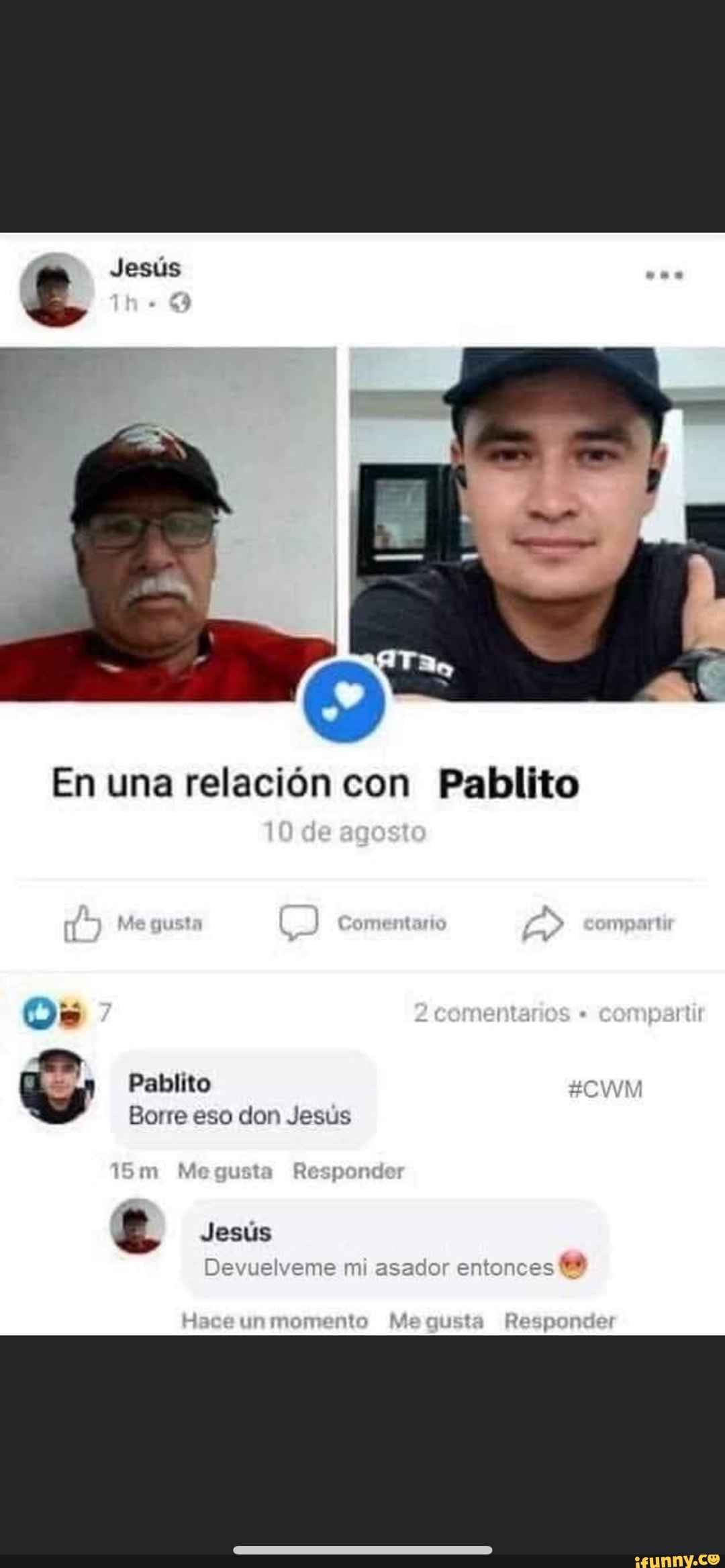 Jesís de En una relación con Pablito Os Pablito Borre eso don Jess ...