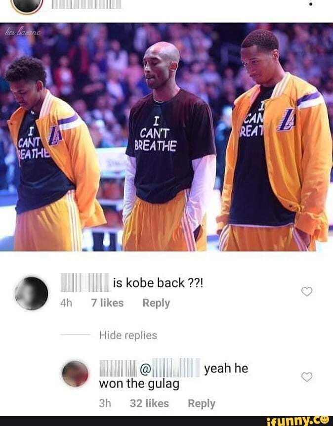 CANT.
is kobe back
Ah 7 likes Reply
Hide replies
won the gulag
Qh 29 likac Renlyv