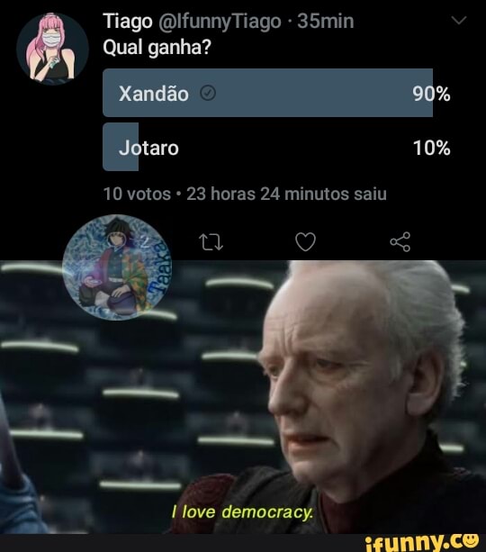 Tiago Tiago - 35min
Qual ganha?
10%
10 votos 23 horas 24 minutos saiu