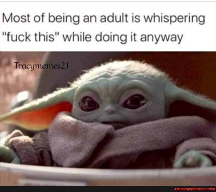 Most of being an adult is whispering
"fuck this" while doing it anyway
Tracymemes2