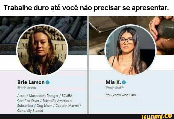 Trabalhe duro até você não precisar se apresentar.
Brie Larson
SCUBA
am,