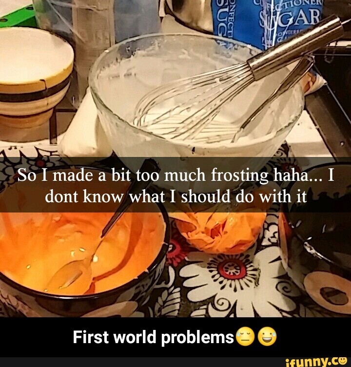 So I made a bit too much frosting haha... I dont know what I should do