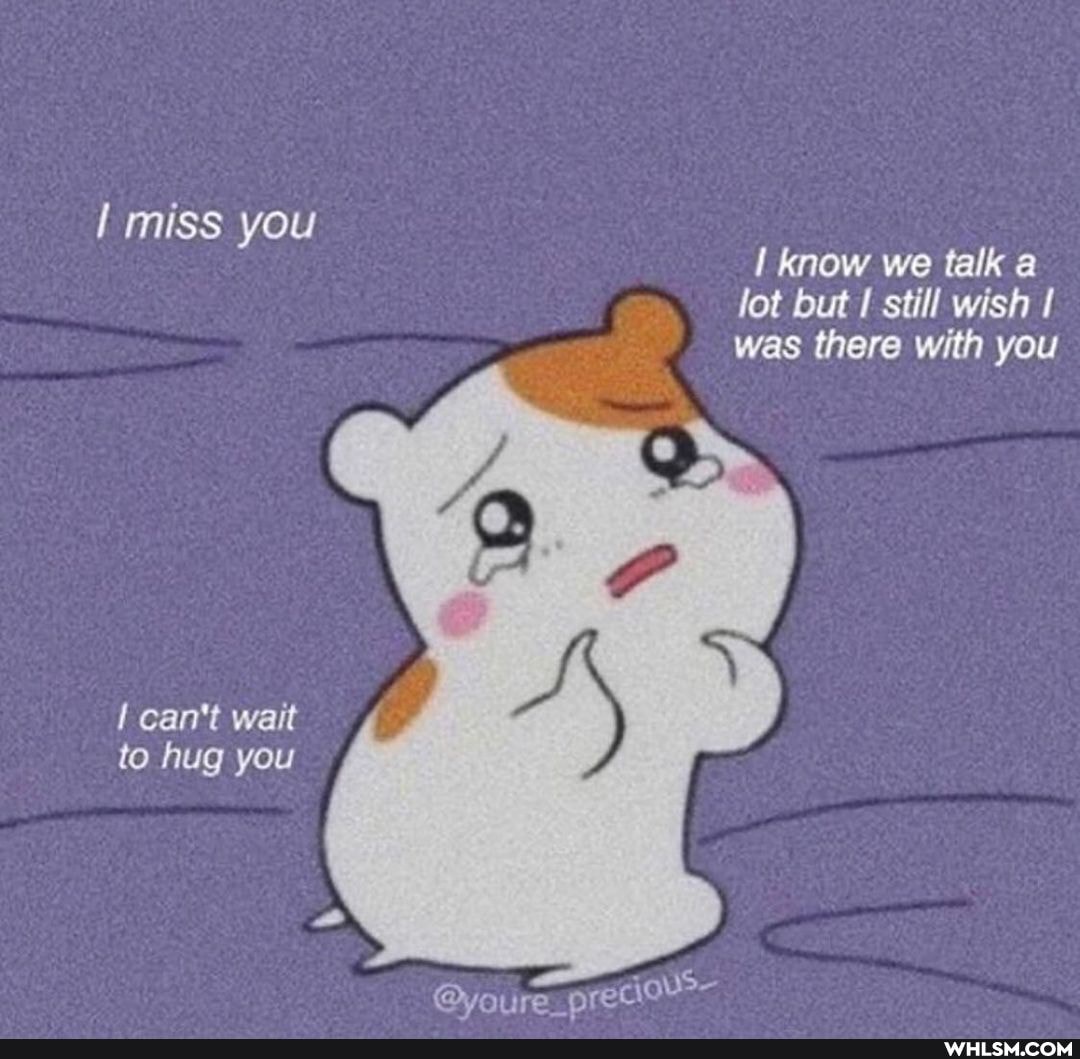 miss you know we talk a lot but still wish was there with you
can't wait to hug you
@youre