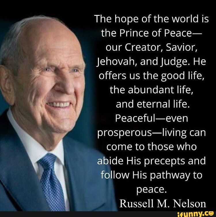 The hope of the world is the Prince of Peace- our Creator, Savior ...