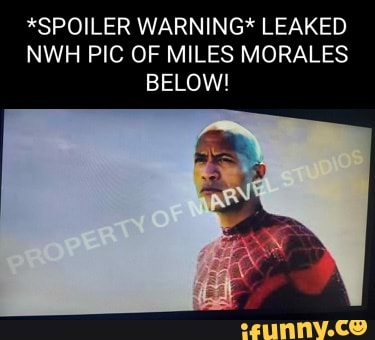 *SPOILER WARNING* LEAKED NWH PIC OF MILES MORALES BELOW! - iFunny