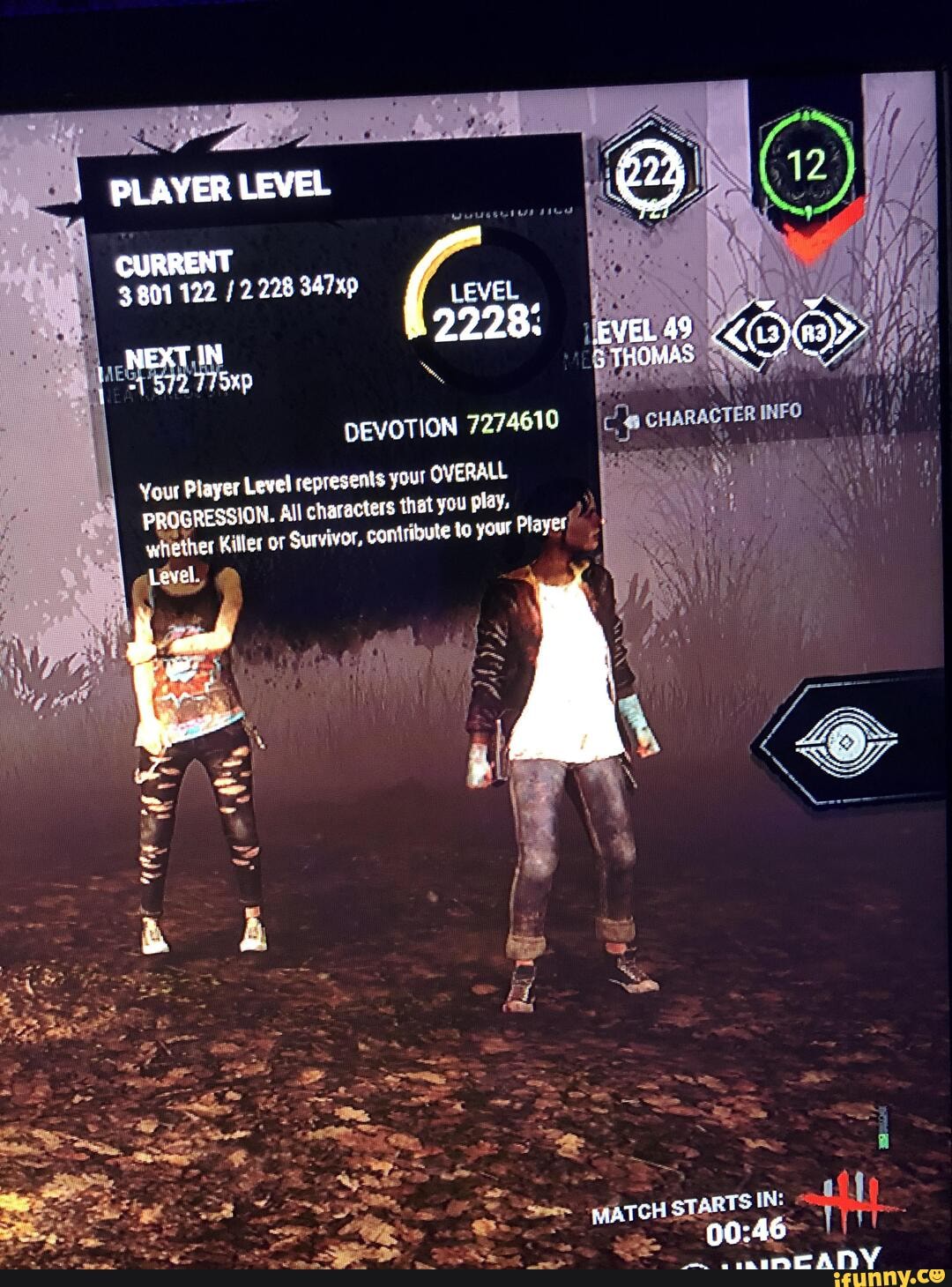 Your Player Level represents your OVERALL GRESSION. All characters that you play,
I ivor, contribute to your Player