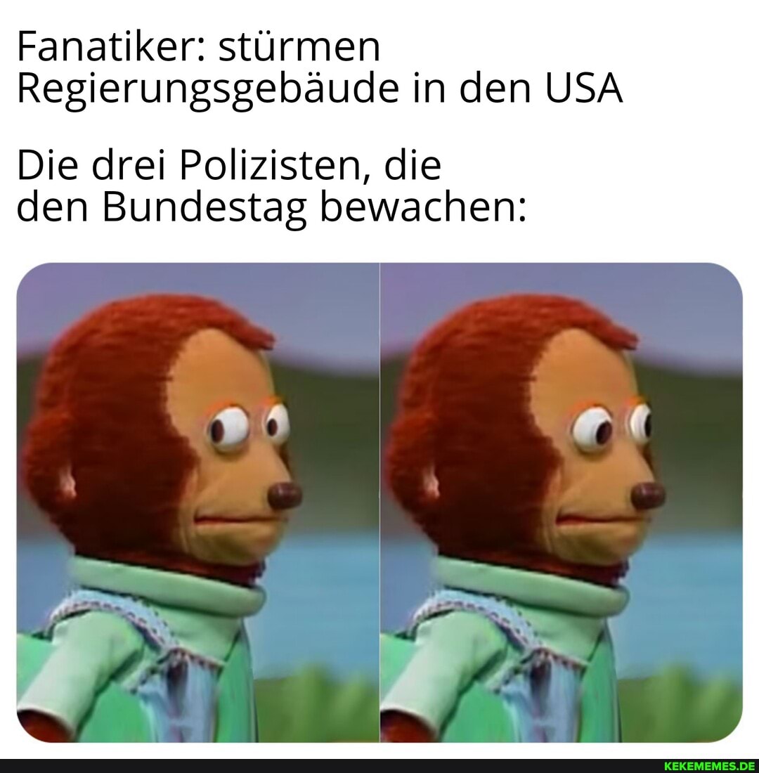 Fanatiker: stürmen
Regierungsgebäude in den USA
Die drei Polizisten, die den Bundestag bewachen: