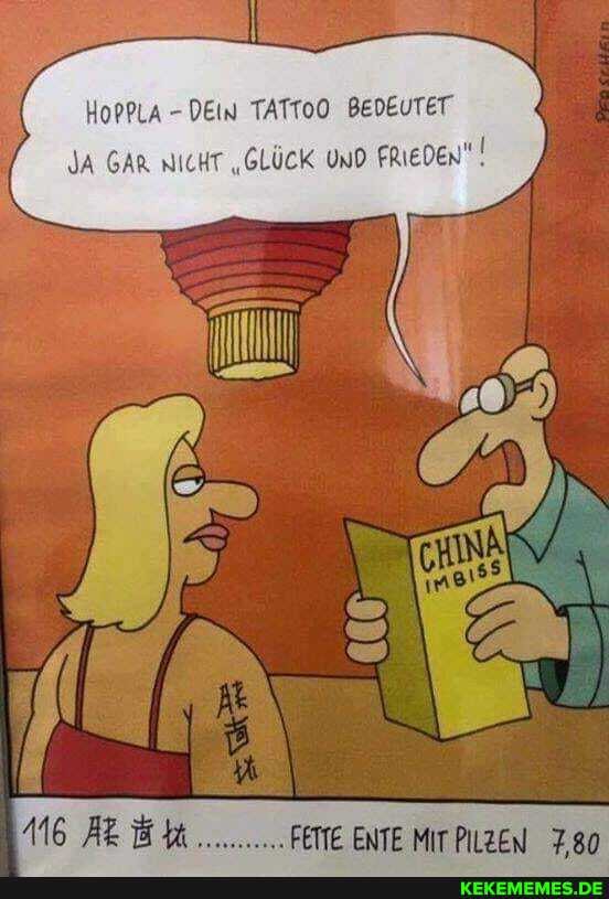HoppLa - DEIN TATTOO BEDEUTET JA GAR nicht "GLÜCK UnD FRIEDEN"