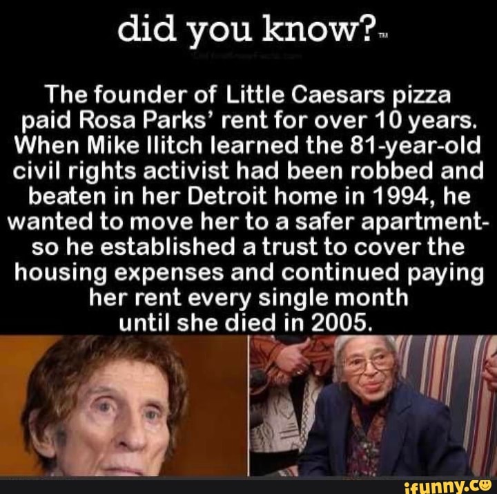 little caesars pay for rosa parks