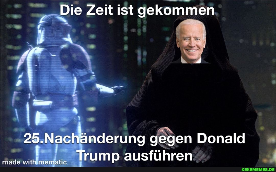 Die Zeit ist gekommen
ar
25.Nachänderung gegen Donald
Trump ausführen