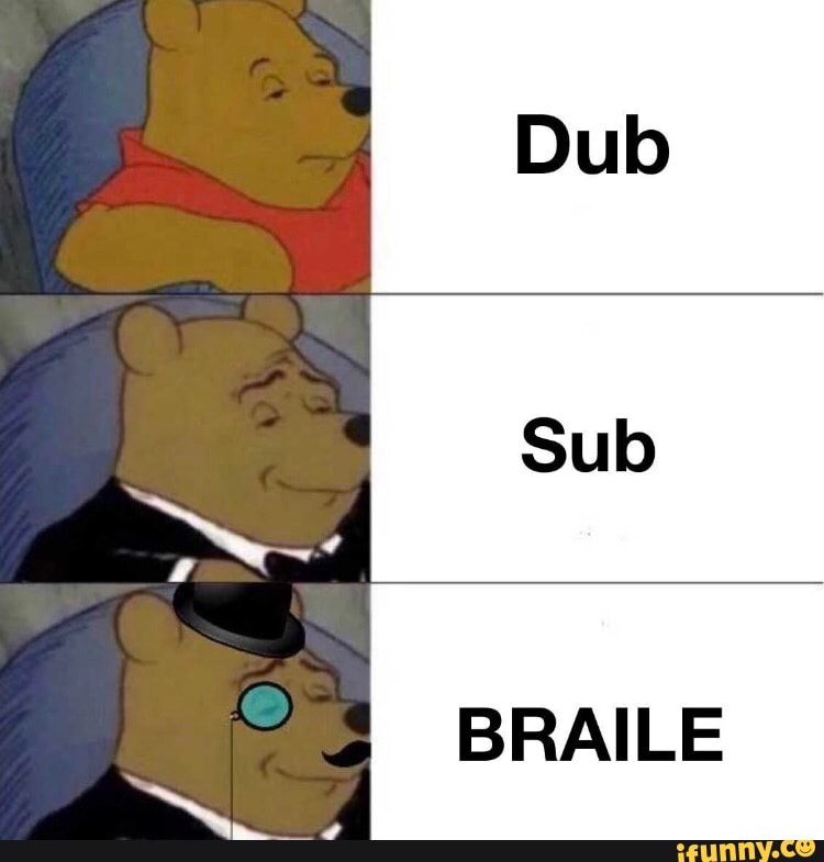 Dub
Sub
BRAILLE