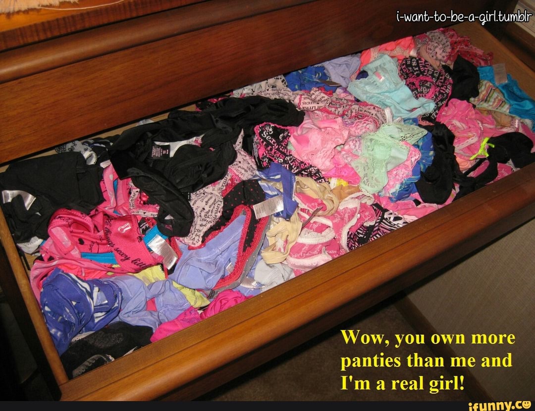 Wow, you own more panties than me and a real girl! - iFunny