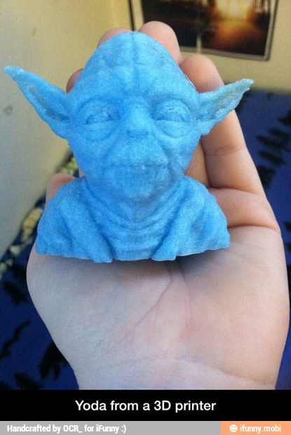 Yoda from a 3D printer - Yoda from a 3D printer
