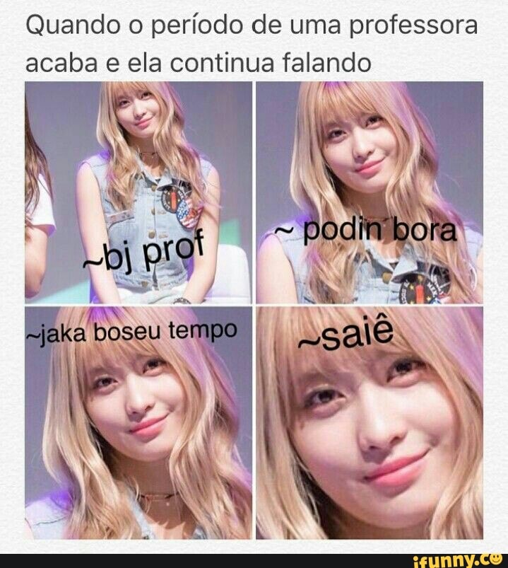 Quando o período de uma professora