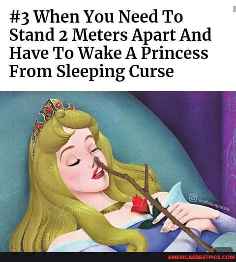 #3 When You Need To
Stand 2 Meters Apart And
Have To Wake A Princess
From Sleeping Curse
