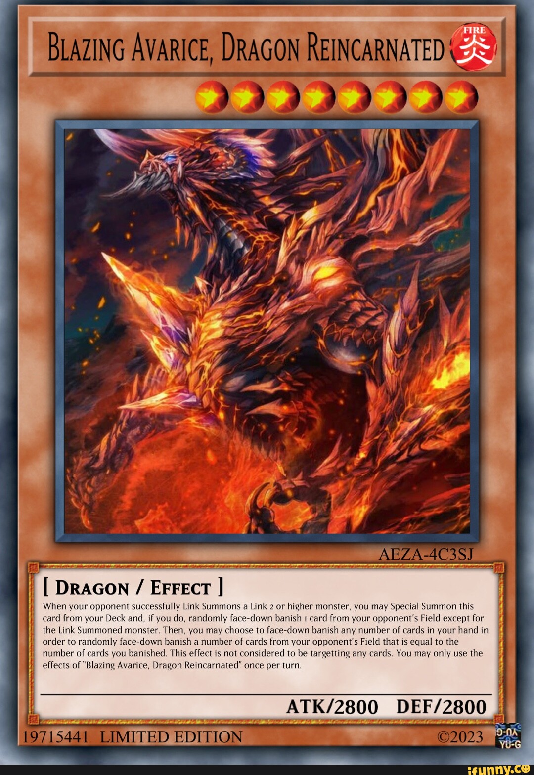 BLAZING AVARICE, DRAGON REINCARNATED [ DRAGON / EFFECT I 19715441 ...