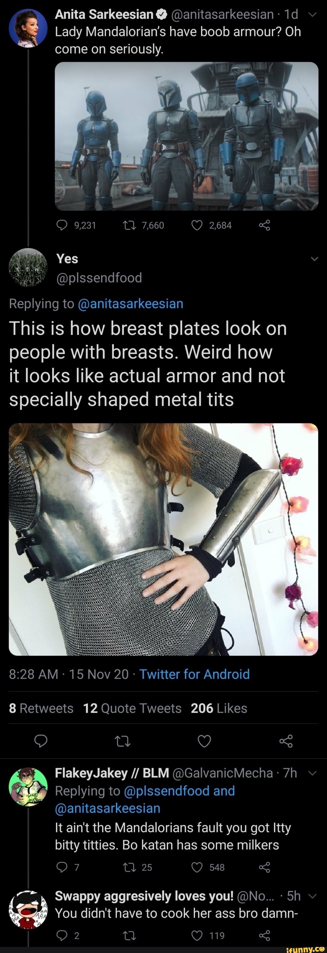 Anita Sarkeesian Ganitasarkeesian Lady Mandalorians Have Boob Armour Oh Come On Seriously 4997