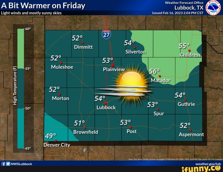 A Bit Warmer on Friday lubbecke Light winds and mostly sunny skies