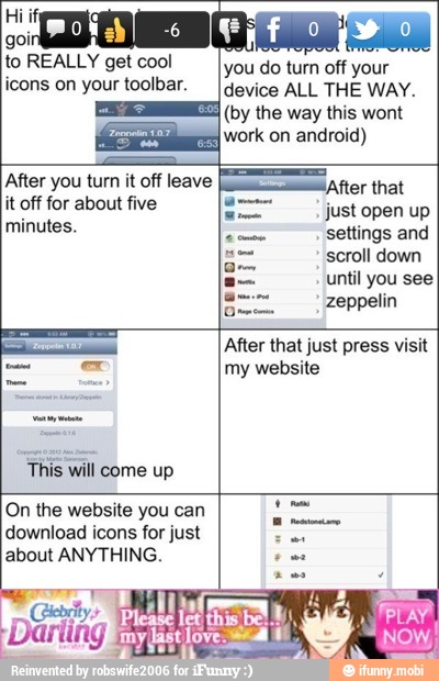 o After you turn it off leave
e or that
This will come up
On the website you can
download icons for just