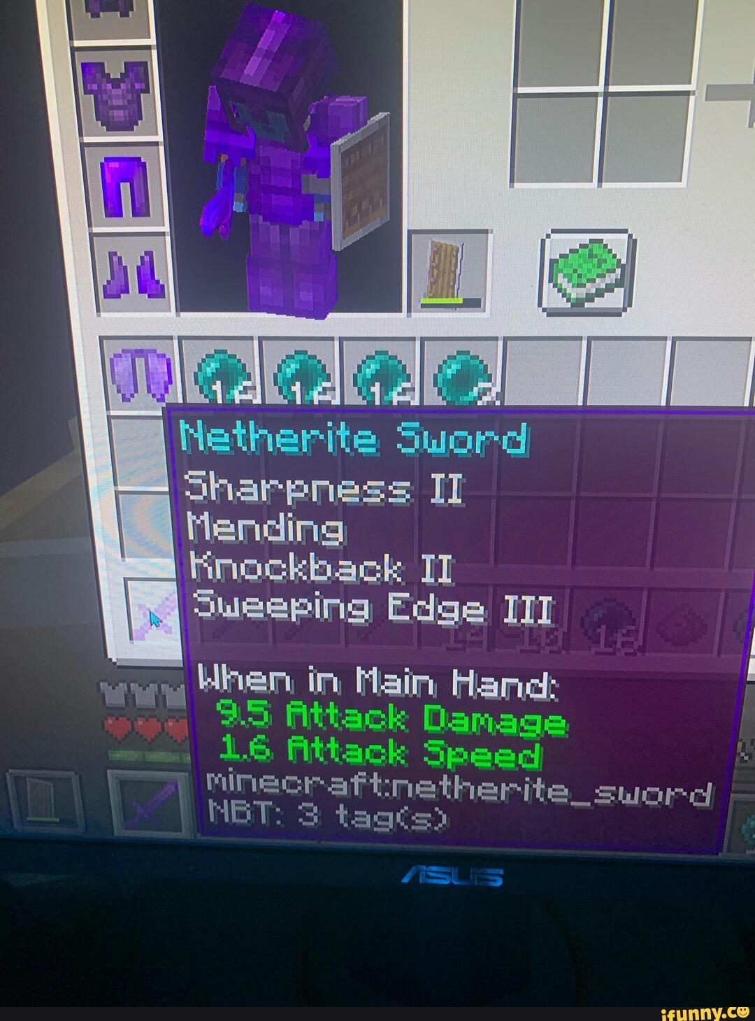Il Nether Knockback IT sweeping Edge III Mhen in Main Hand 25 Attack Attack Sapeac MET =word
