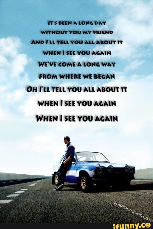 Where see you again. When i see you again текст. Форсаж see you again. Wiz khalifa see you again. Charlie Puth Форсаж.