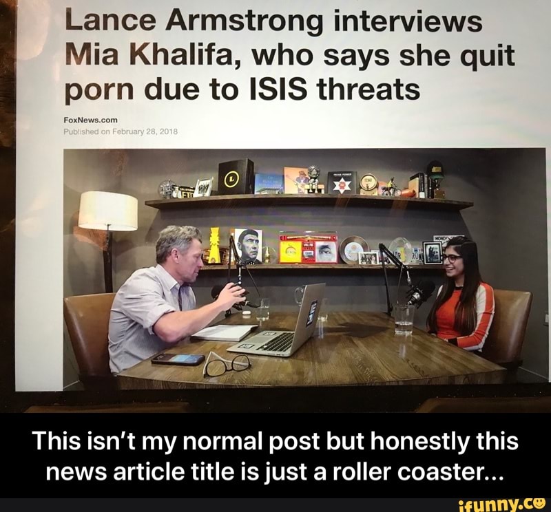 Lance Armstrong Interviews Mia Khalifa Who Says She Quit Porn Due To Isis Threats This Isn