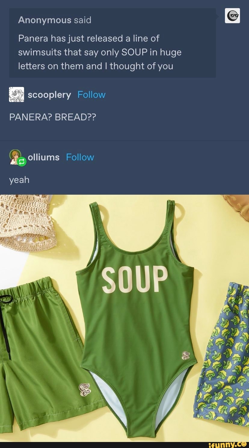 panera bread soup bathing suit