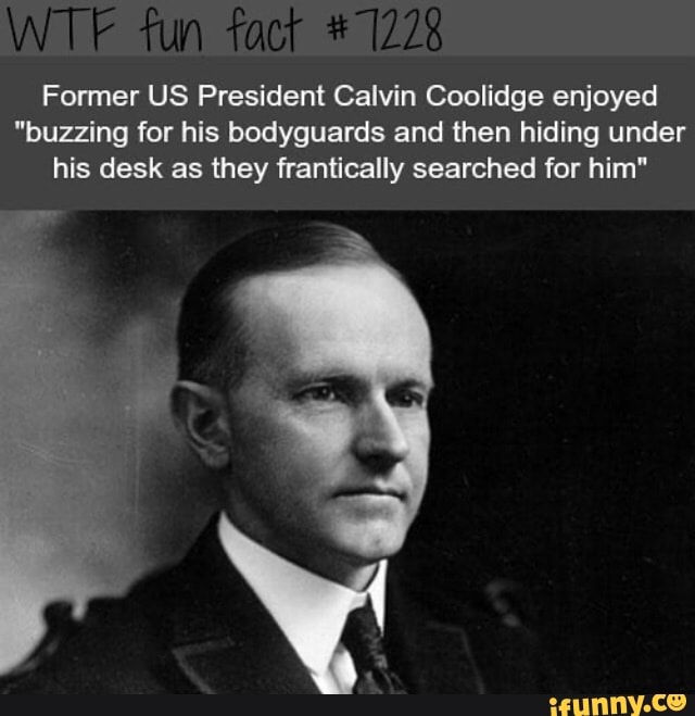 Former US President Calvin Coolidge enjoyed 