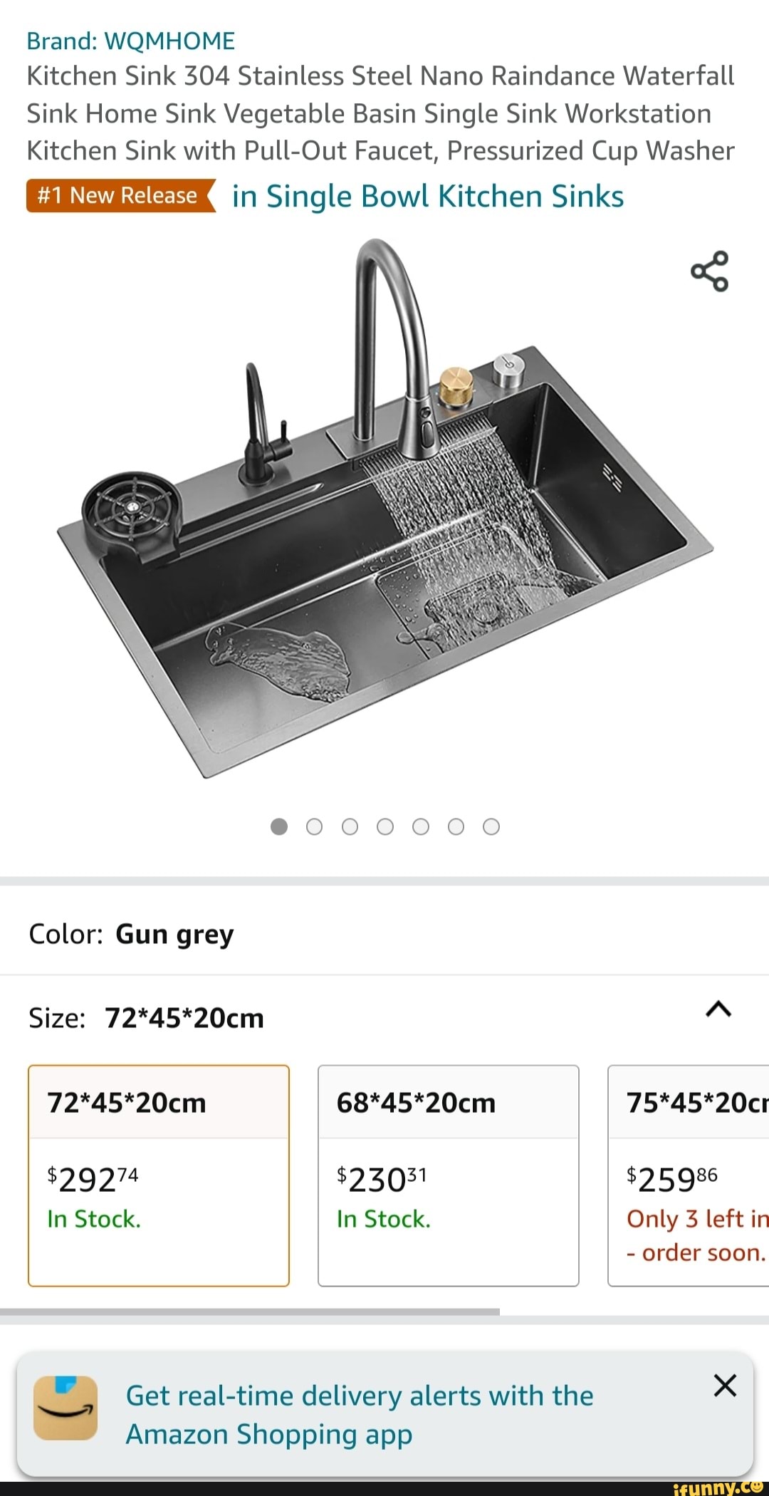 Brand Wqmhome Kitchen Sink 304 Stainless Steel Nano Raindance