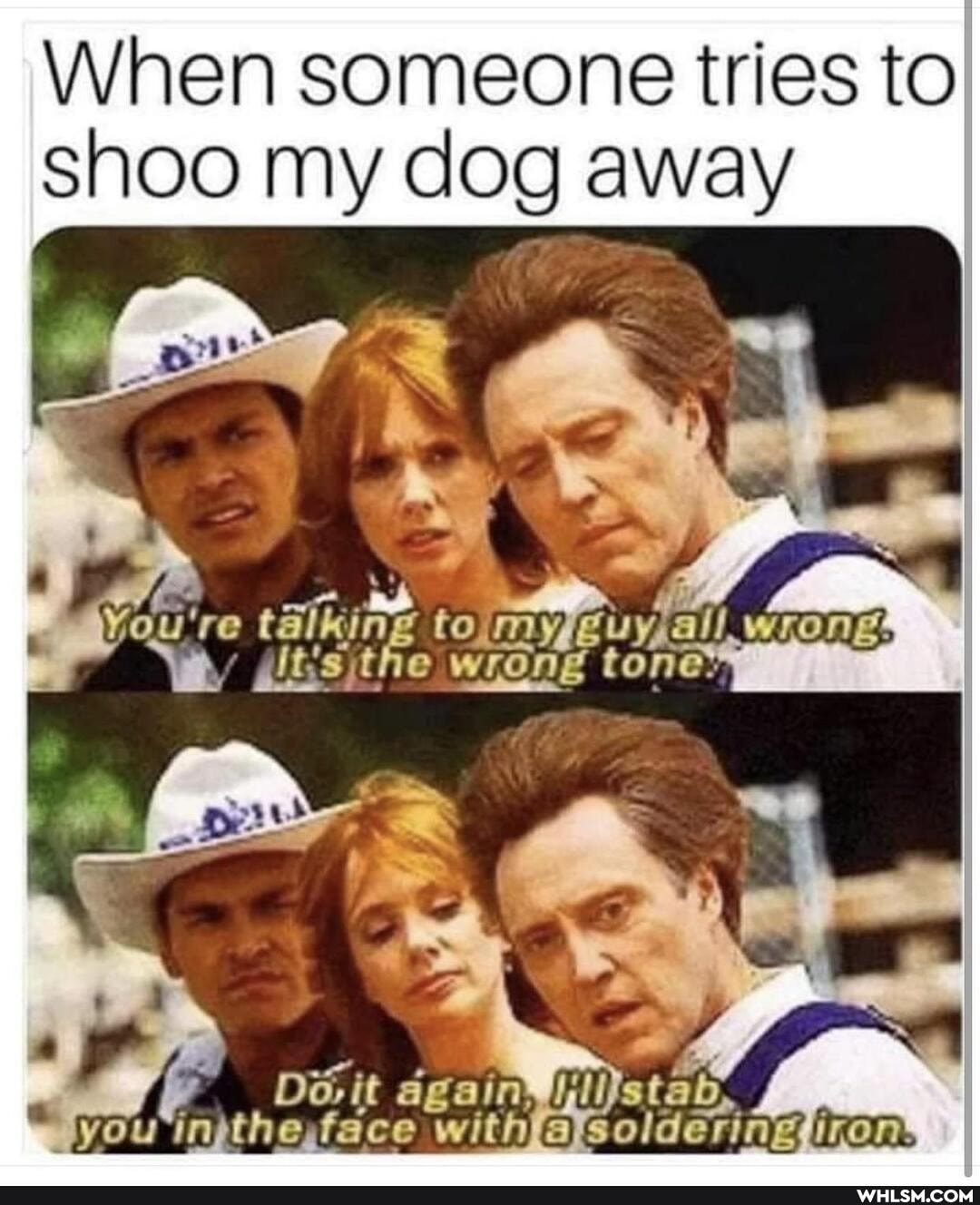 When someone tries to shoo my dog away
You're al to Buye all wrongs
the wrong tone
we
D& it wi aD, you injthesface with