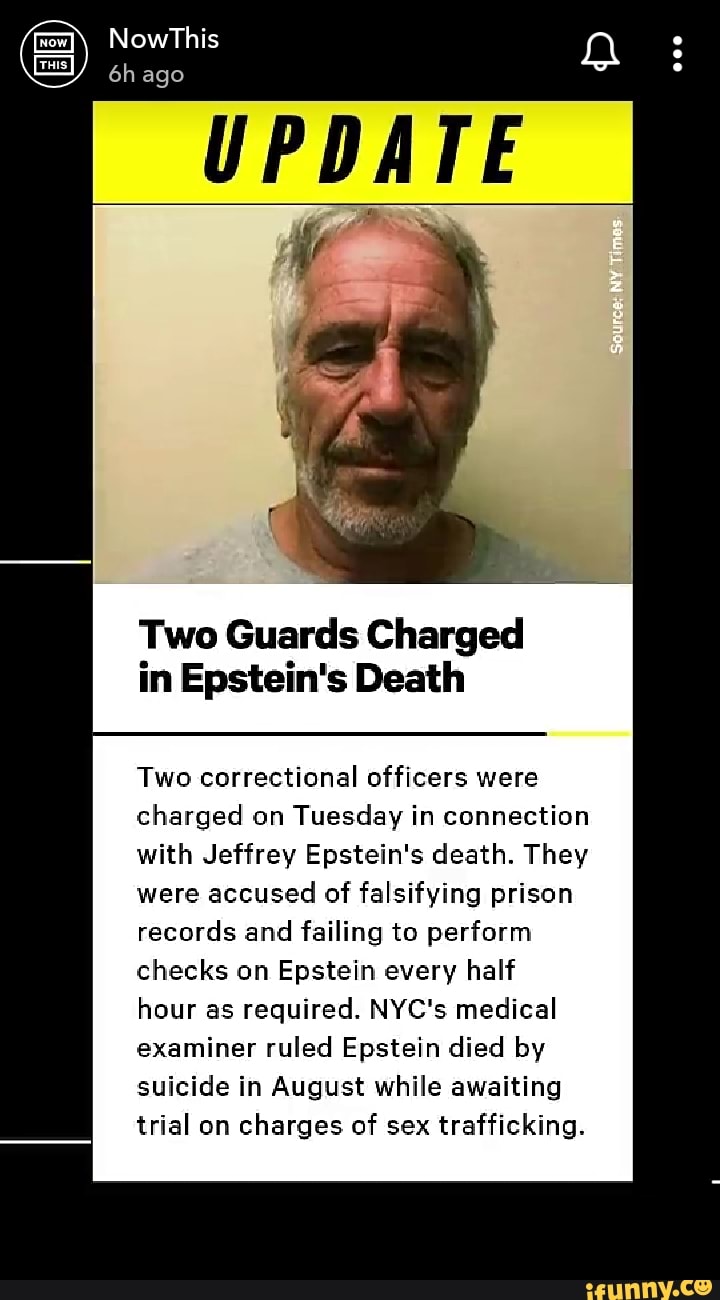 Two Guards Charged In Epsteins Death Two Correctional Officers Were