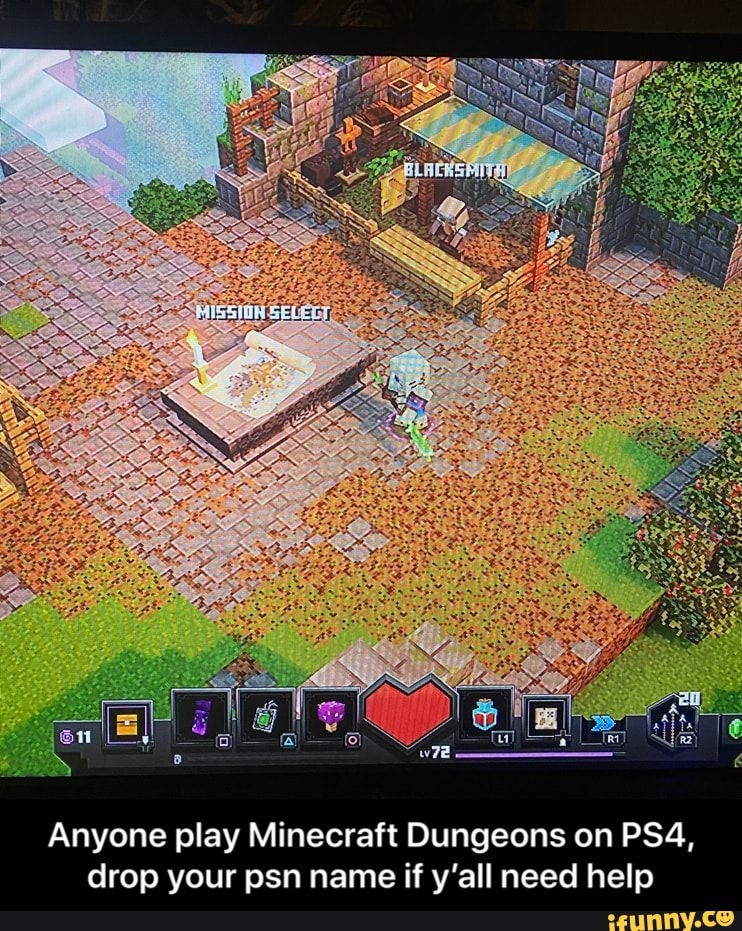 Anyone play Minecraft Dungeons on PS4,
drop your psn name if y'all need help - Anyone play Minecraft Dungeons on PS4, drop your psn name if y’all need help