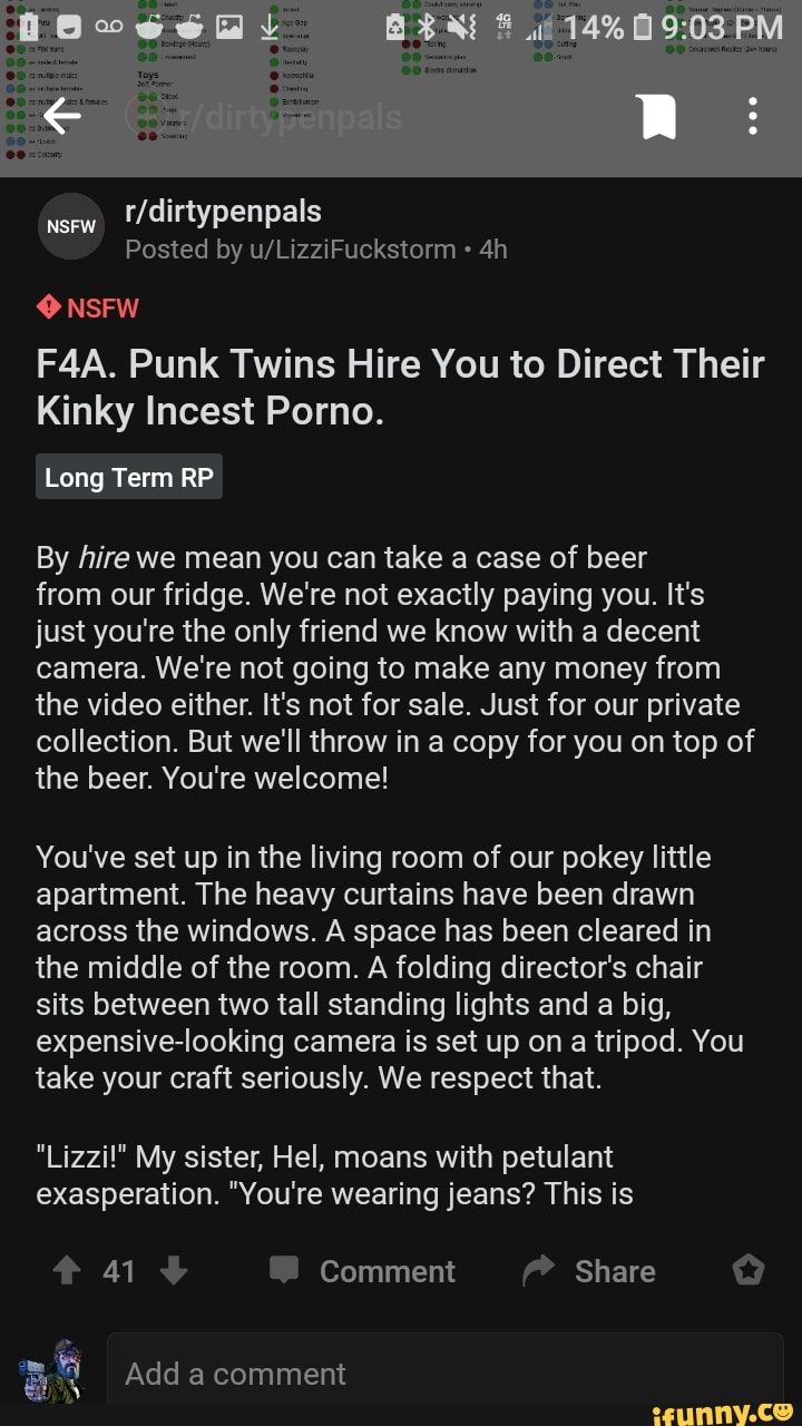 NSFW NSFW Punk Twins Hire You to Direct Their Kinky Incest Porno. Long Term  RP By