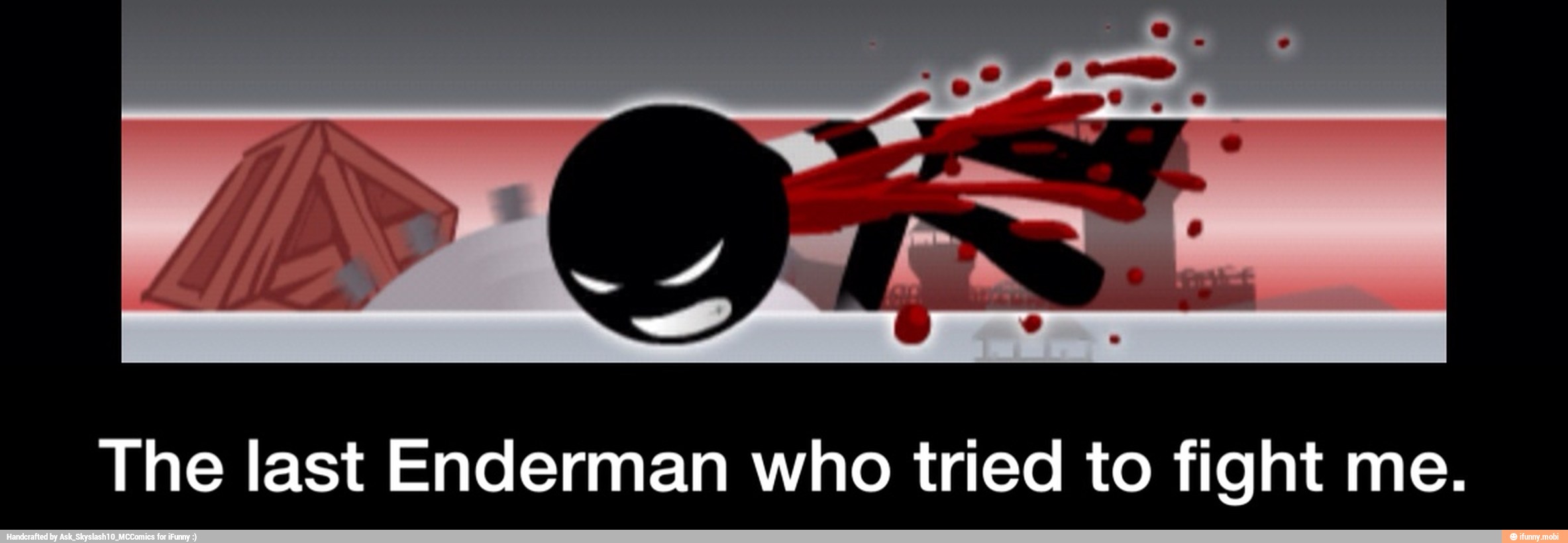 The last Enderman who tried to fight me. - The last Enderman who tried to fight me.