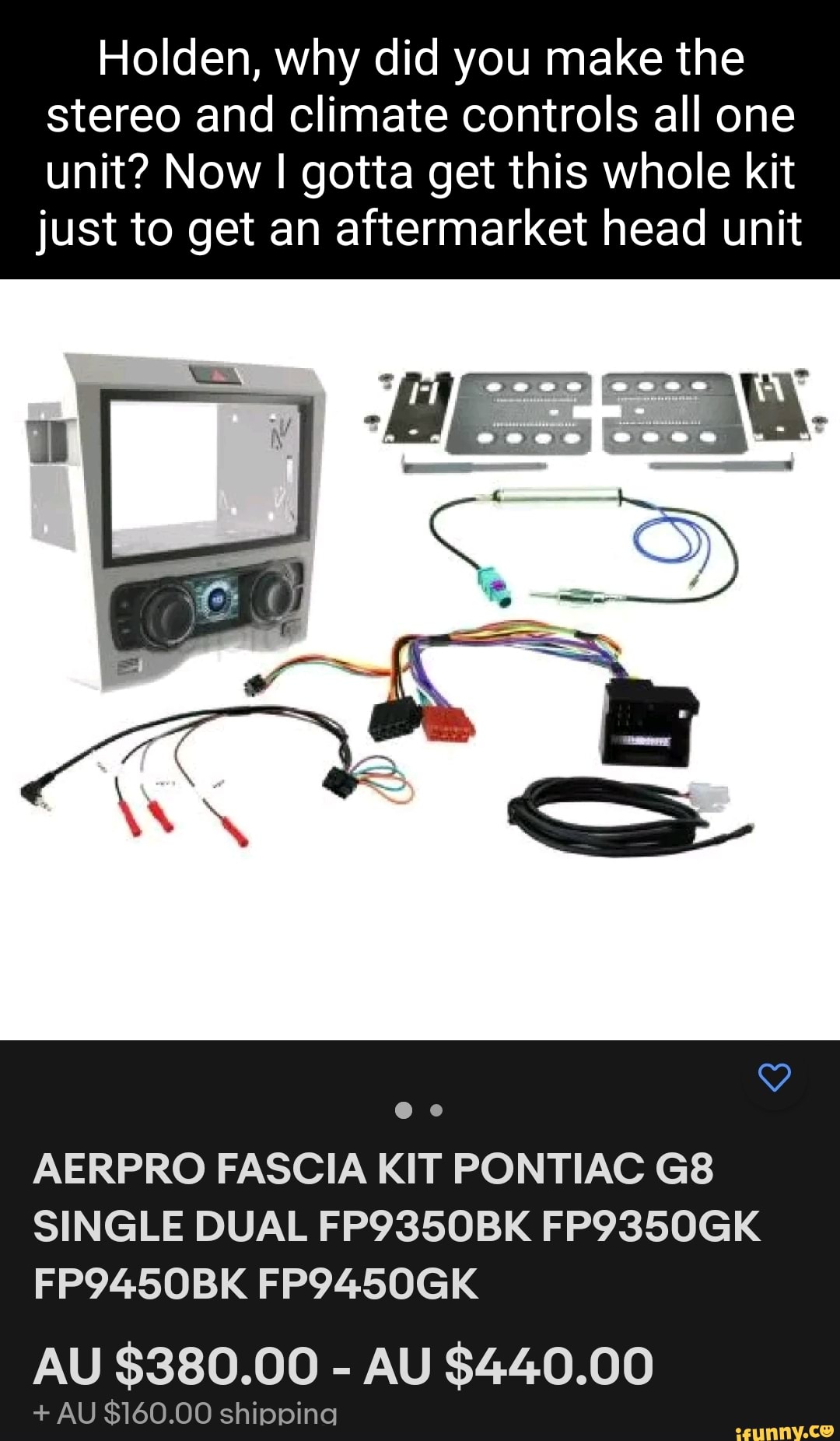 Holden, why did you make the stereo and climate controls all one unit