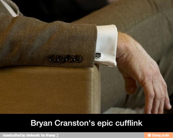 Bryan Cranston's epic cufflink - Bryan Cranston's epic cufflink