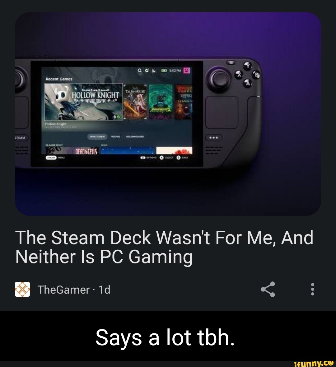 The Steam Deck Wasn't For Me, And Neither Is PC Gaming