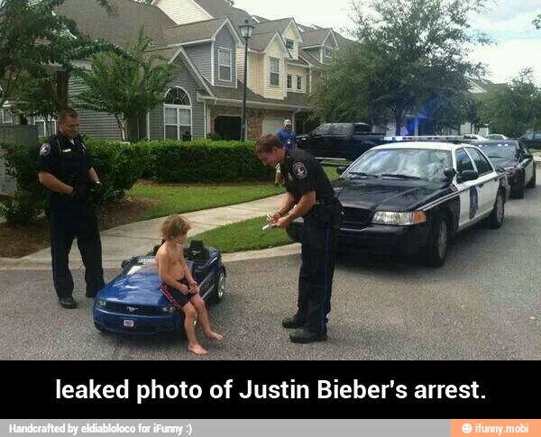 leaked photo of Justin Bieber's arrest. - leaked photo of Justin Bieber's arrest.