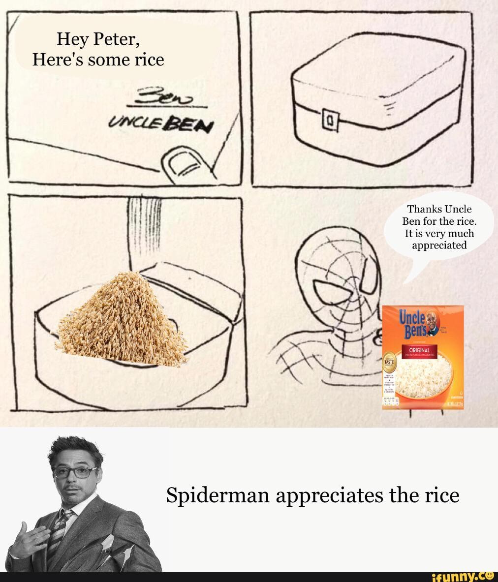 Spiderman Uncle Ben Rice